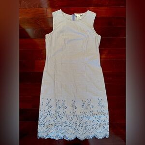 J.G. Hook Blue Gingham Maxi Dress Sleeveless Ladies Size 8 NWOT